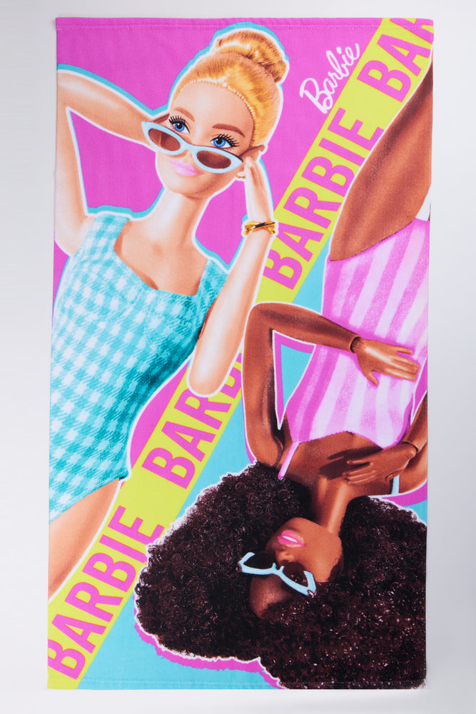 Pink Barbie Pattern Beach Towel