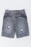 Grey Denim Shorts