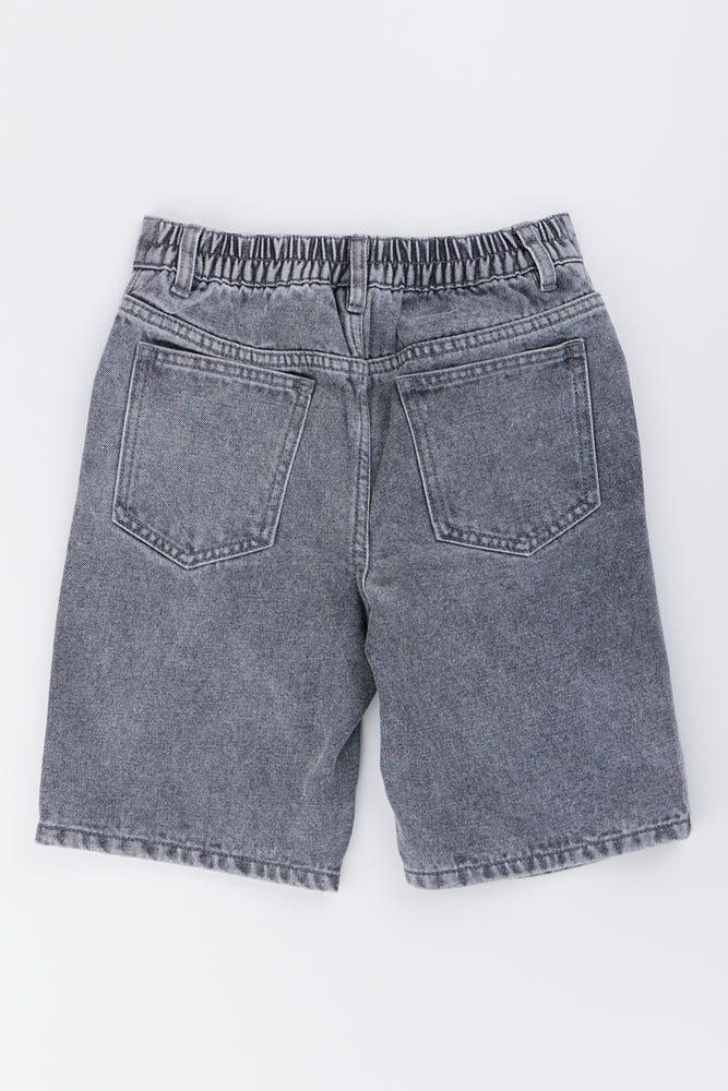 Grey Denim Shorts (2)