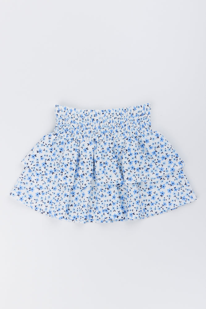Blue Ditsy Floral Skirt (2)