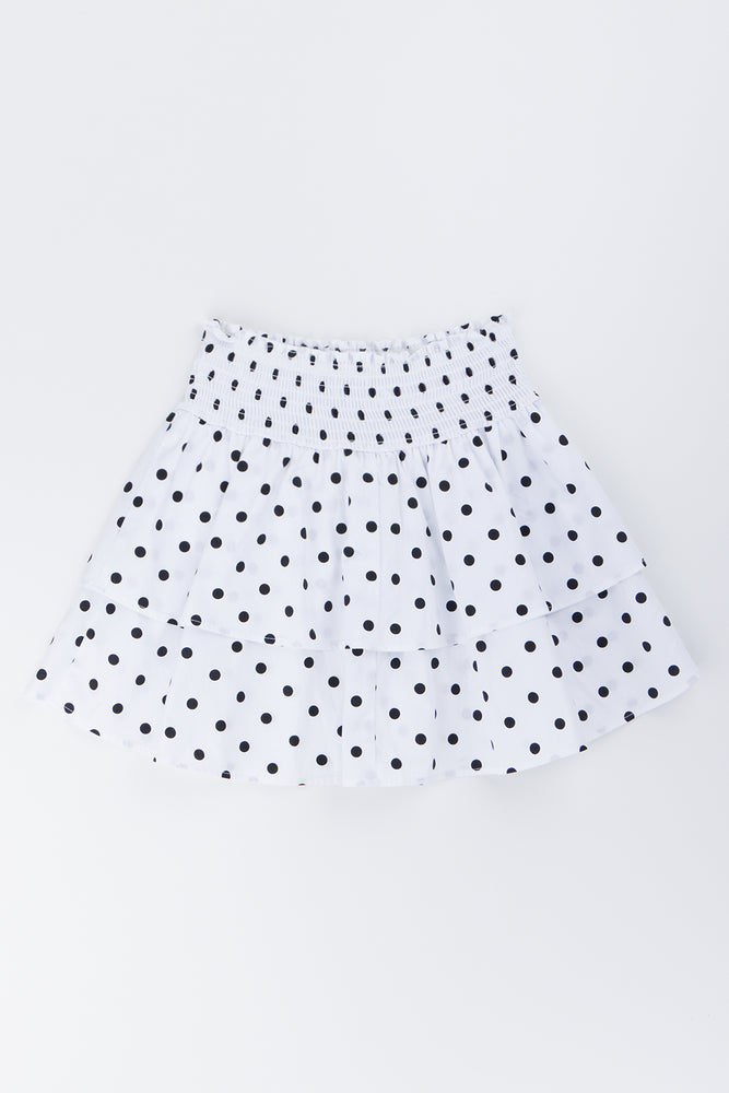 White & Black Polka Dot Ra-Ra Skirt (2)