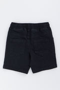 Black Pull On Denim Shorts (2)