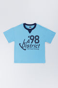 Blue Short Sleeve Graphic T-Shirt