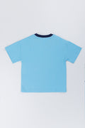 Blue Short Sleeve Graphic T-Shirt (2)