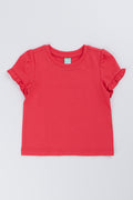 Red Frill Sleeve T-Shirt