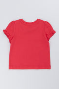 Red Frill Sleeve T-Shirt (2)