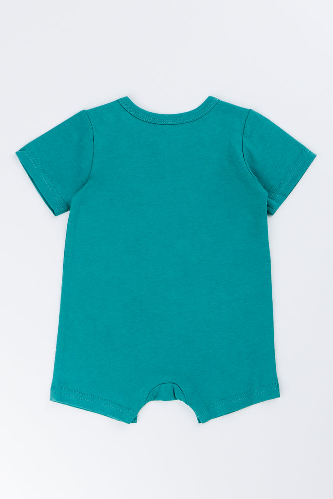 Teal Farm Graphic Baby Romper (2)
