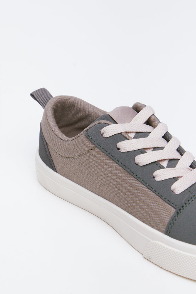 Fatigue Lace Up Canvas Plimsolls Shoes (3)