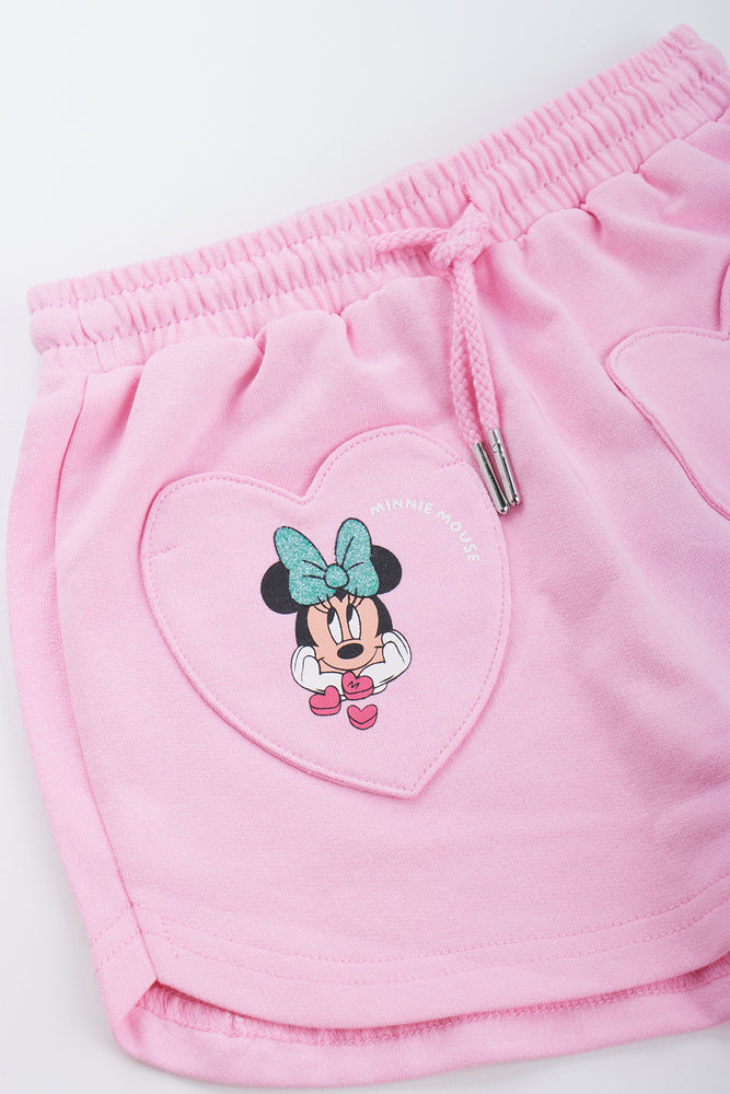 Pink Minnie Mouse Heart Shorts (1)