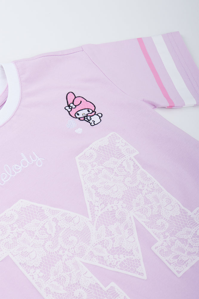Lilac My Melody Lace M T-Shirt (1)