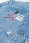 Printed Mid Blue Denim Jacket (1)