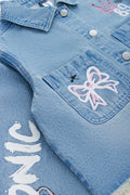 Printed Mid Blue Denim Jacket (2)