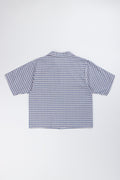 Blue Checkered Boxy Short Sleeve Shirt (2)