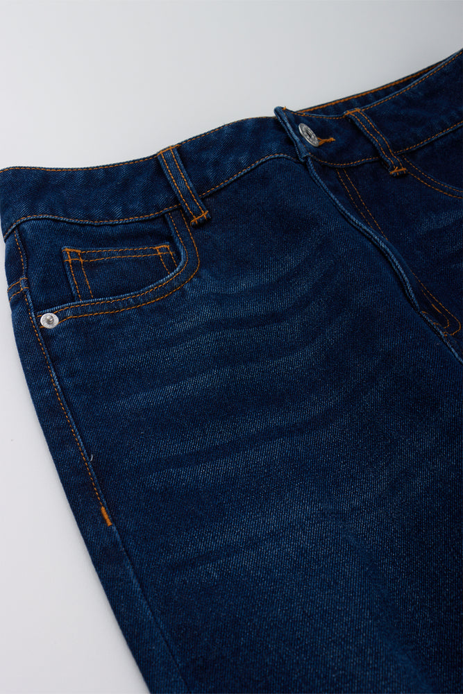 Indigo Straight Leg Jeans (1)