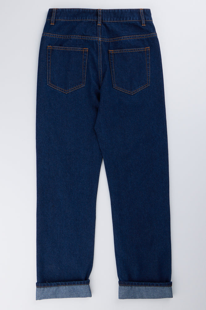 Indigo Straight Leg Jeans (2)
