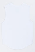 White Embellished Sleeveless Vest (2)