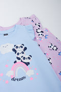 2 Pack Panda Print Sleepshirt (1)