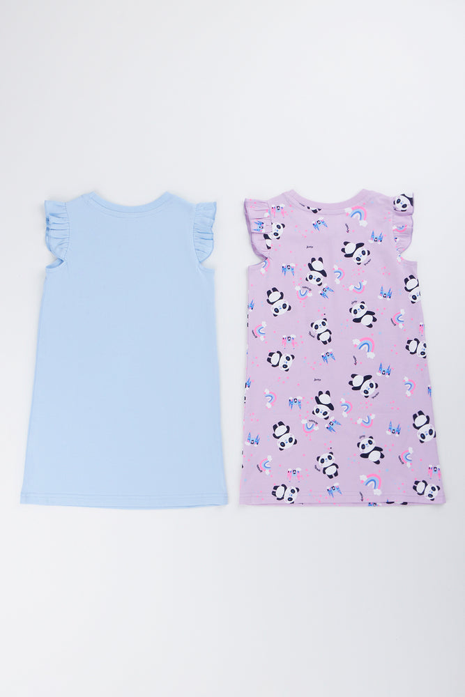 2 Pack Panda Print Sleepshirt (2)
