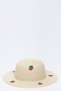 Strawberry Print Straw Hat