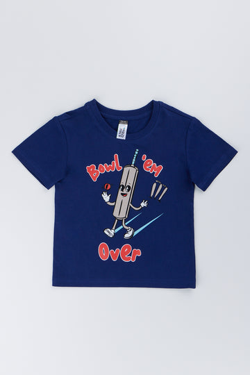 Navy Cricket Graphic T-Shirt