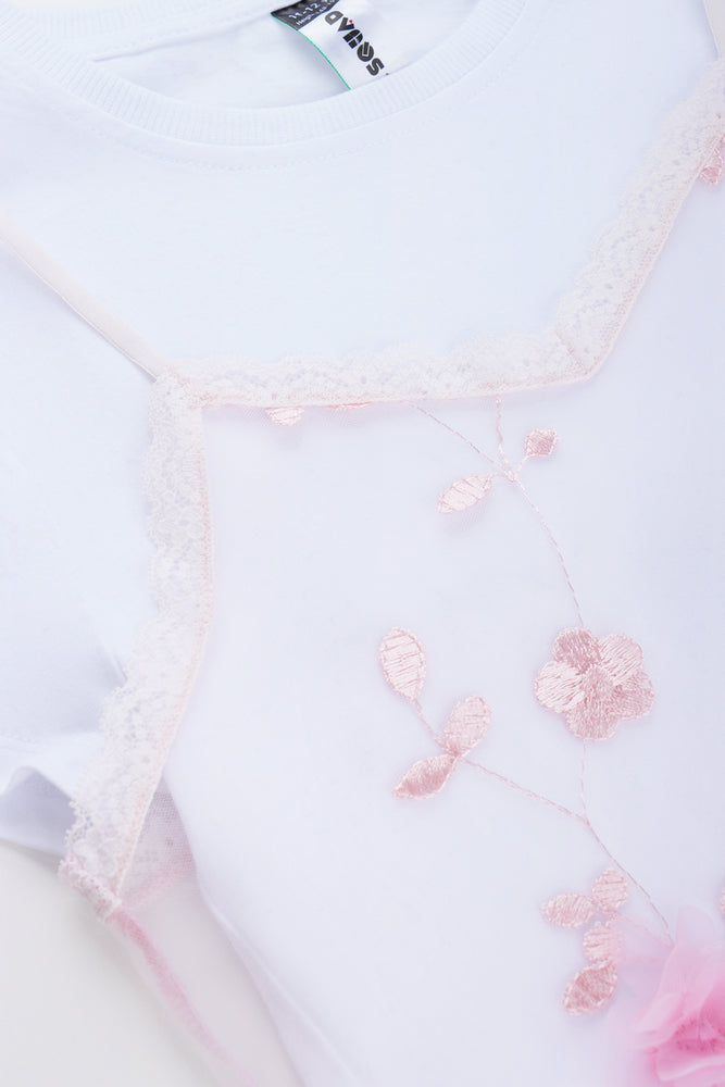 Floral Embroidered Layered Top (1)