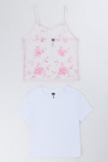 Floral Embroidered Layered Top (3)