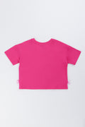 Cerise Bow Detail Boxy T-Shirt (3)