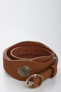 Tan Textured Disc Waist Belt
