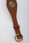 Tan Textured Disc Waist Belt (1)
