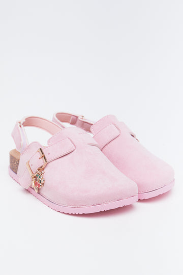 Dusty Pink Charm Mule Sandals
