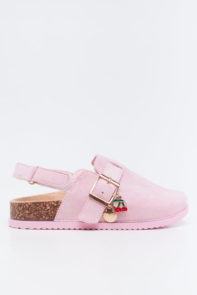 Dusty Pink Charm Mule Sandals (1)