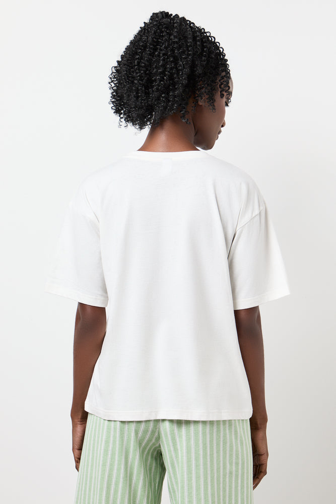 Matcha Graphic T-Shirt Capri Pyjamas (3)
