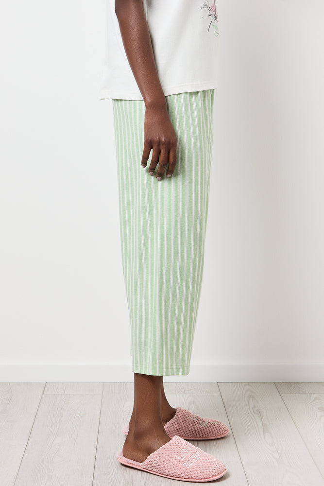 Matcha Graphic T-Shirt Capri Pyjamas (5)