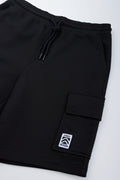 Black Knitted Cargo Shorts (1)