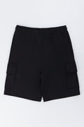 Black Knitted Cargo Shorts (2)