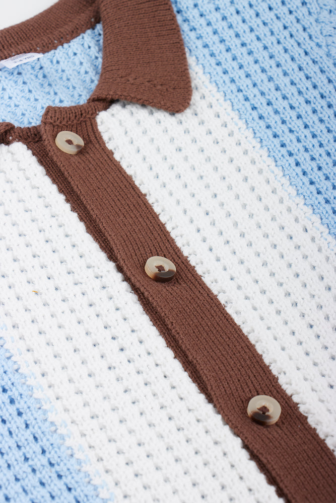 Blue Striped Knit Golfer (1)