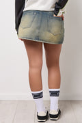 Indigo Denim Mini Skirt (2)