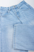 Blue Wide Leg Rhinestone Jeans (1)
