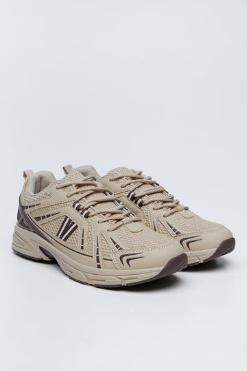 Beige Panel Detail Trainers