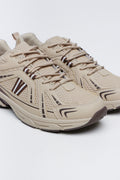 Beige Panel Detail Trainers (2)