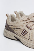 Beige Panel Detail Trainers (3)