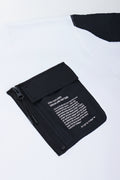 White Contrast Pocket Crew Neck T-Shirt (1)