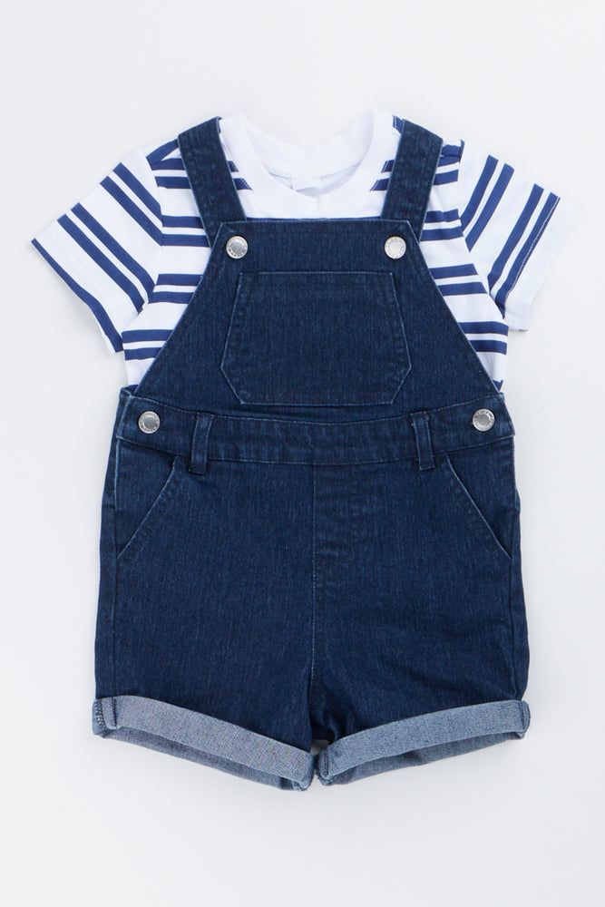 Blue Denim Dungaree Set