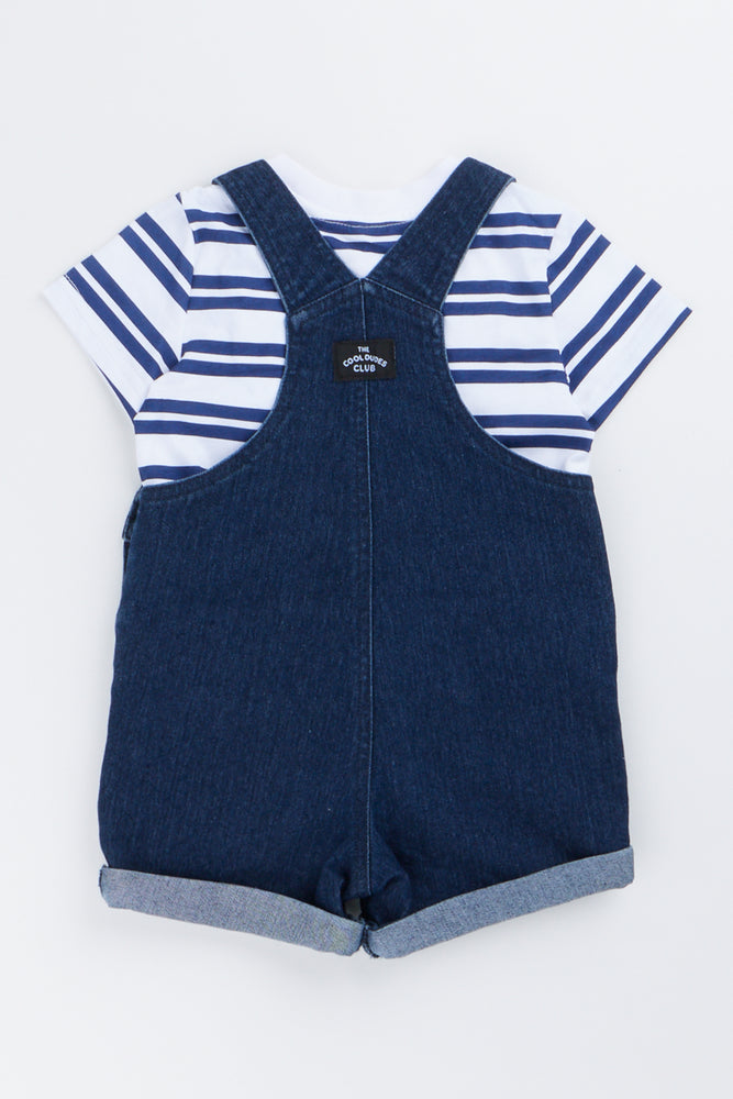 Blue Denim Dungaree Set (2)