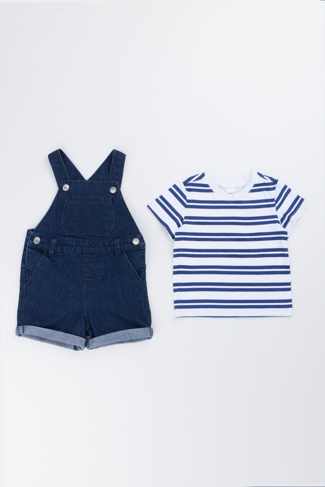 Blue Denim Dungaree Set (3)