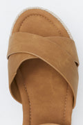 Tan Cross Over Espadrille Wedges (1)