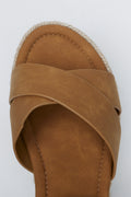 Tan Cross Over Espadrille Wedges (5)