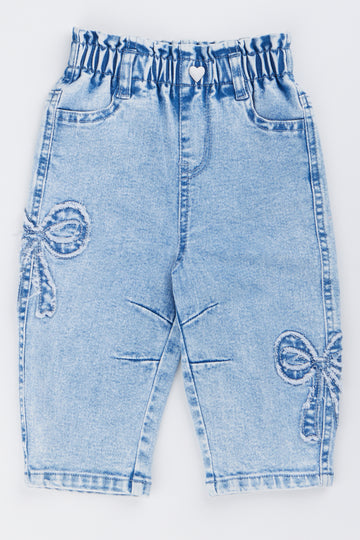 Blue Balloon Leg Jeans