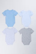 4 Pack Printed Baby Bodysuits (2)