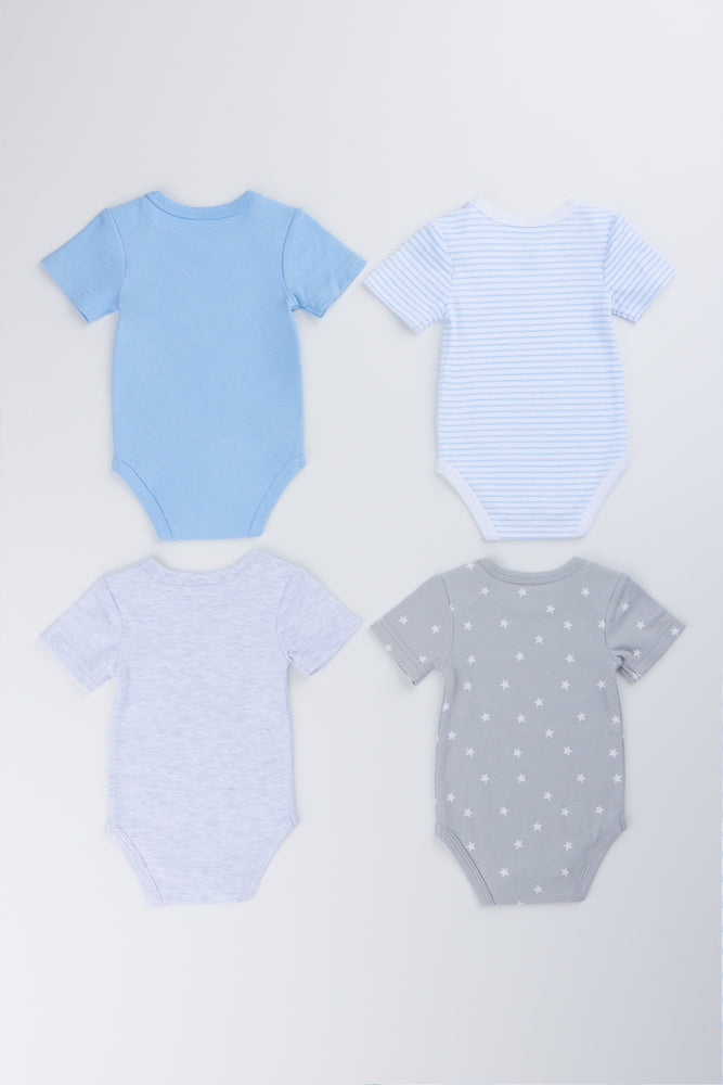 4 Pack Printed Baby Bodysuits (2)